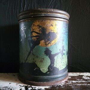 Antique 1920's Fairies In Moon Light Tin By Henry Clive Canco Beautebox Tin